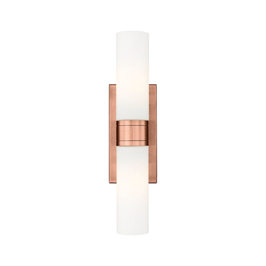 Innovations Downtown Urban 617-2W-AC-G617-11WH Bath Vanity Light 24 in. wide - Antique Copper