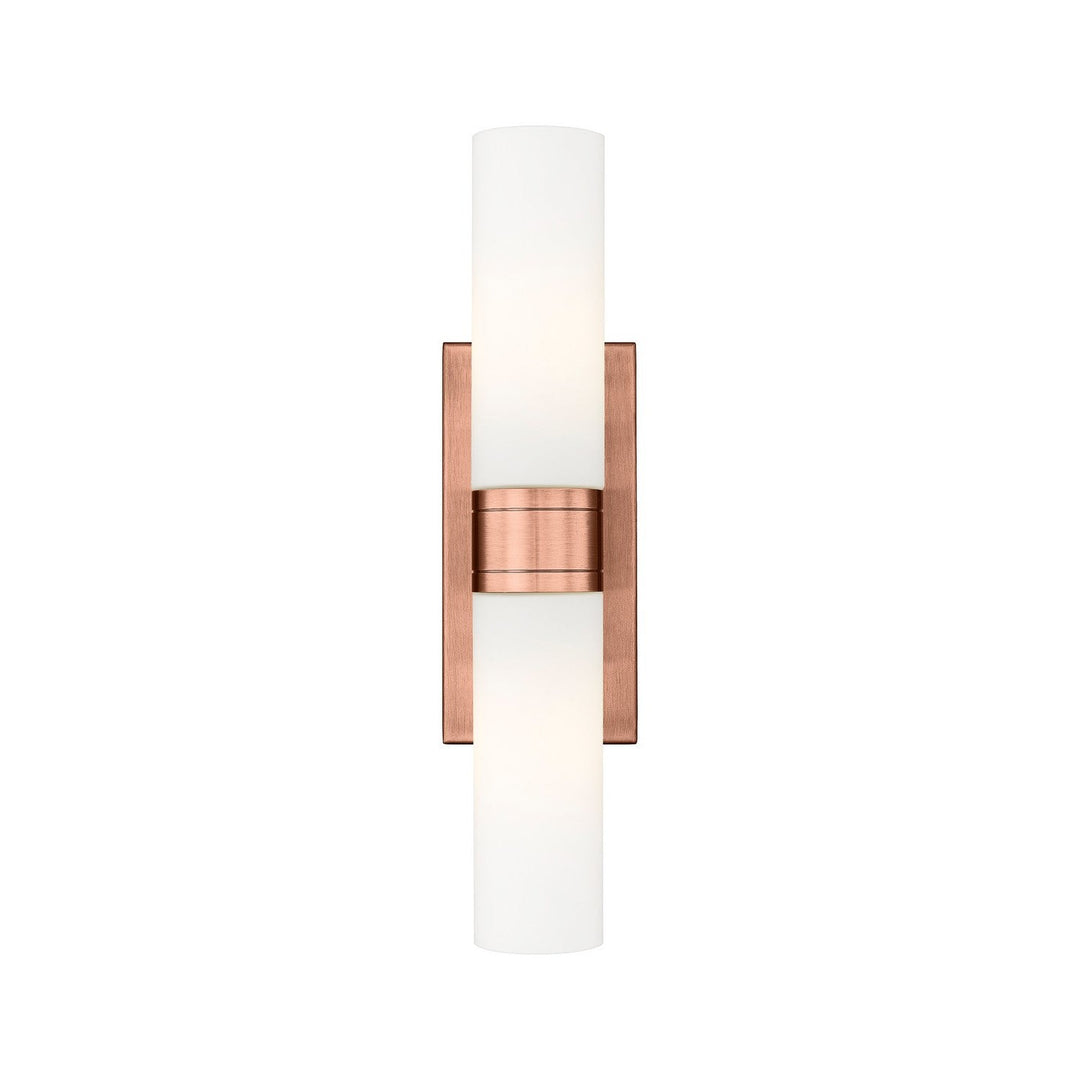 Innovations Downtown Urban 617-2W-AC-G617-8WH Bath Vanity Light 18 in. wide - Antique Copper