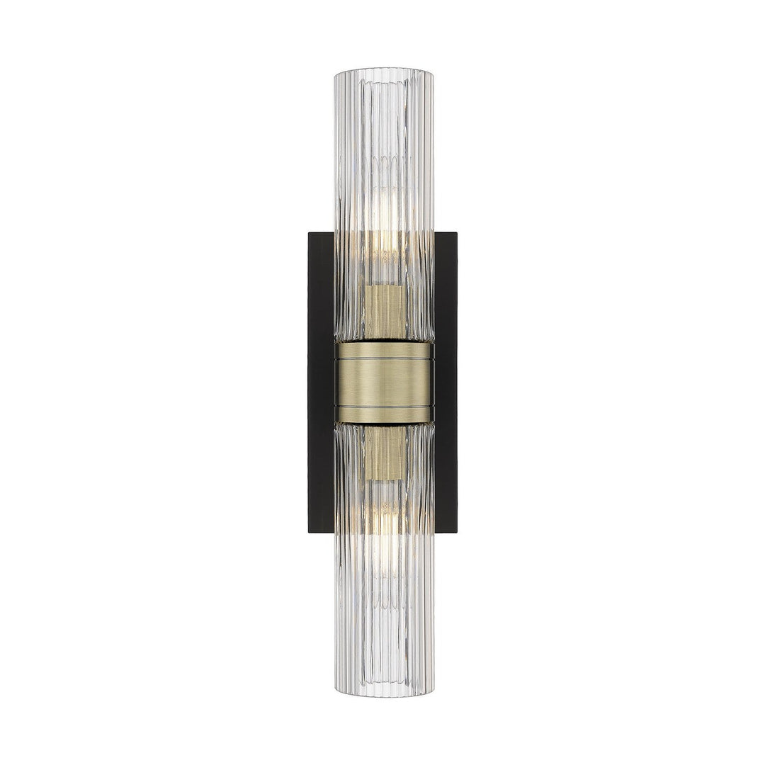 Innovations Downtown Urban 617-2W-BAB-G617-8SCL Bath Vanity Light 18 in. wide - Black Antique Brass