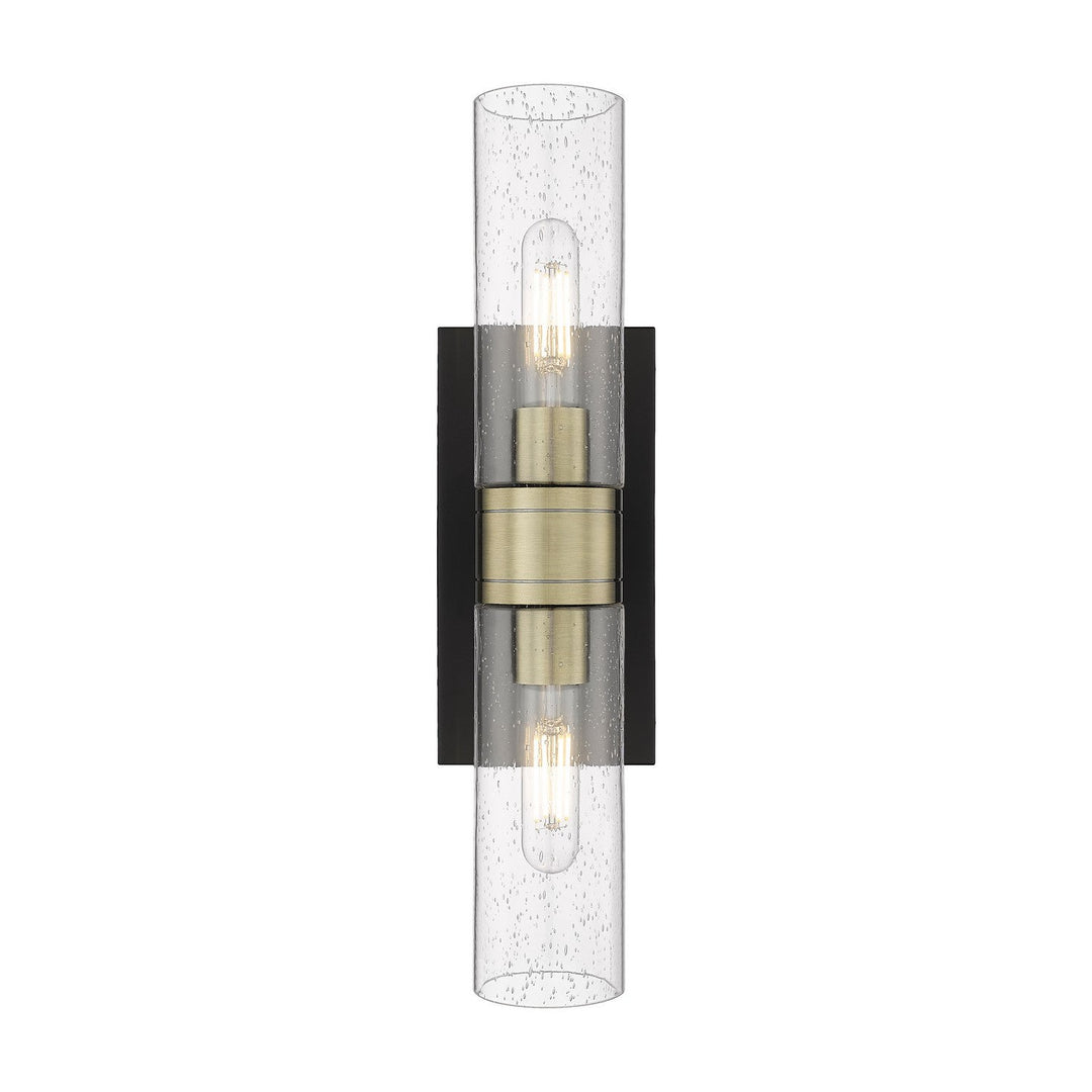 Innovations Downtown Urban 617-2W-BAB-G617-8SDY Bath Vanity Light 18 in. wide - Black Antique Brass