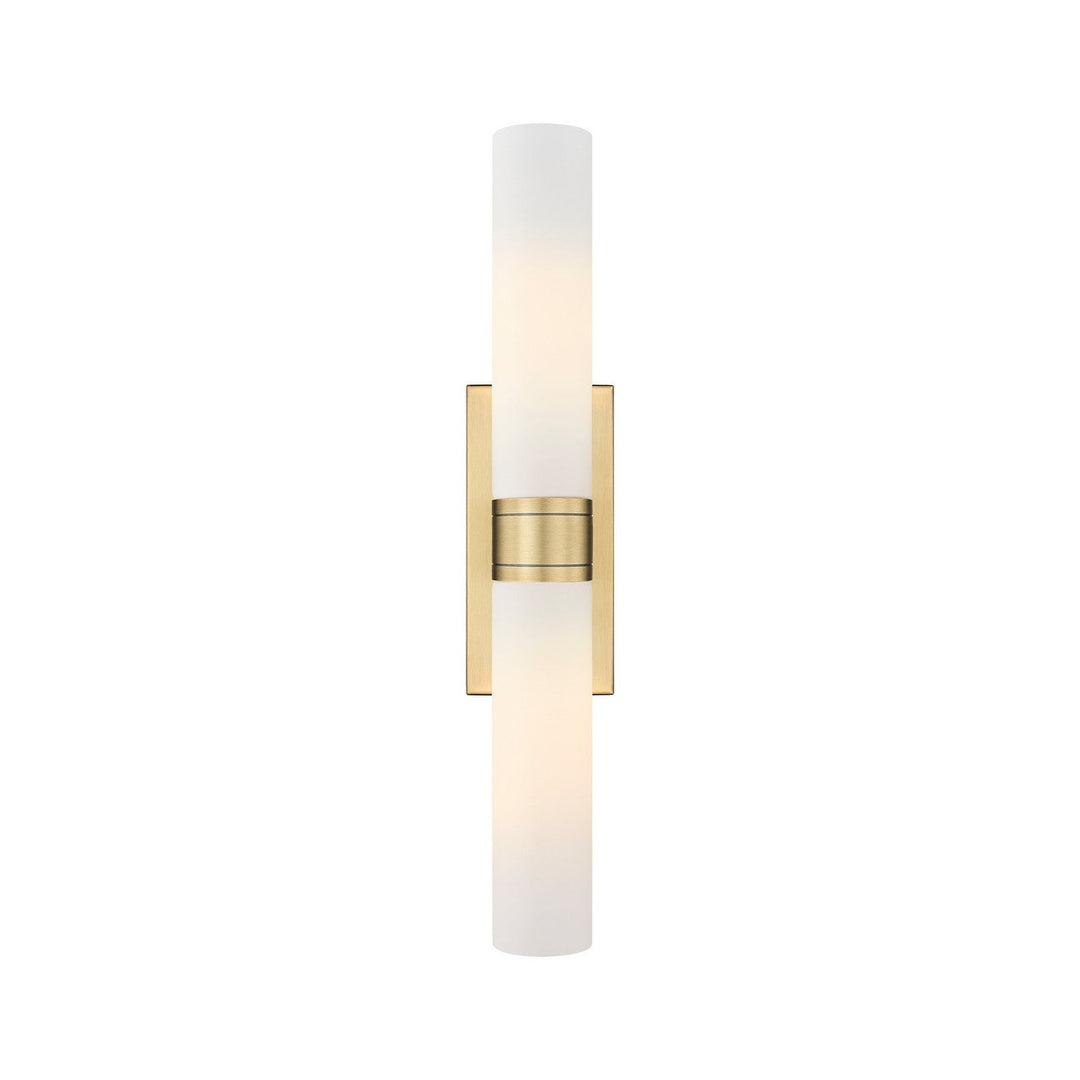 Innovations Downtown Urban 617-2W-BB-G617-11WH Bath Vanity Light 24 in. wide - Brushed Brass