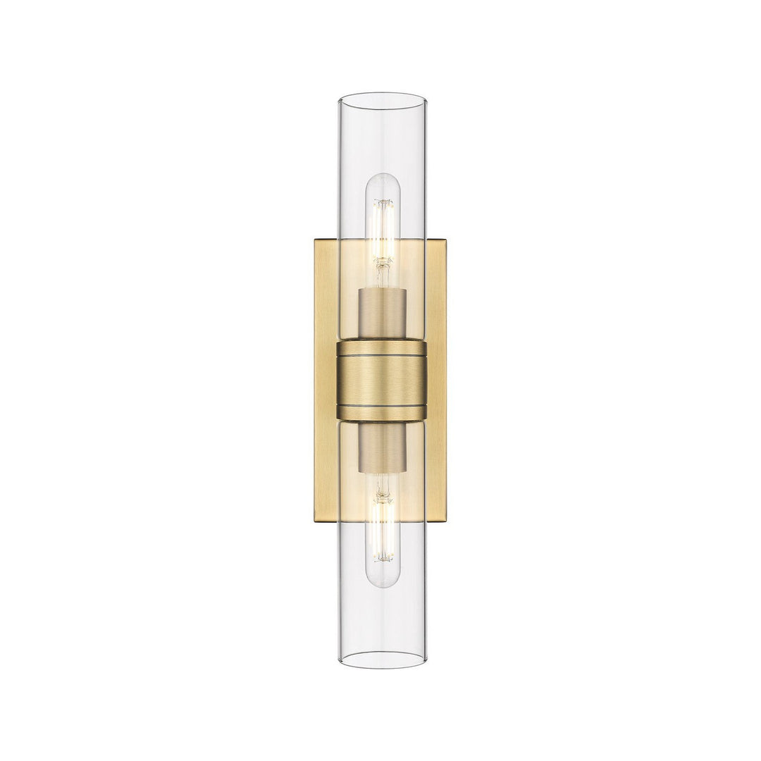 Innovations Downtown Urban 617-2W-BB-G617-8CL Bath Vanity Light 18 in. wide - Brushed Brass