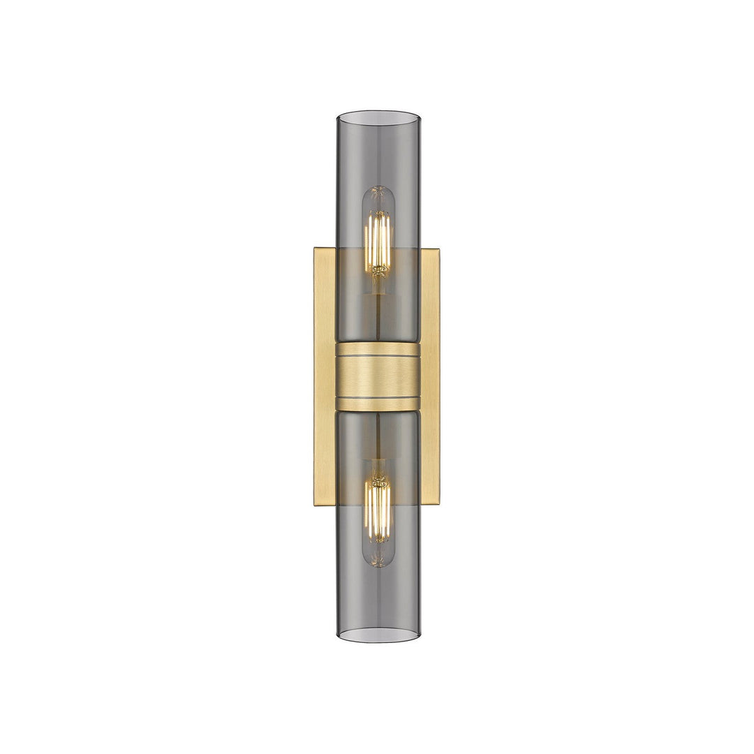 Innovations Downtown Urban 617-2W-BB-G617-8SM Bath Vanity Light 18 in. wide - Brushed Brass