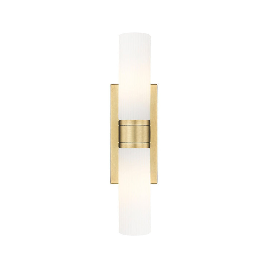 Innovations Downtown Urban 617-2W-BB-G617-8SWH Bath Vanity Light 18 in. wide - Brushed Brass