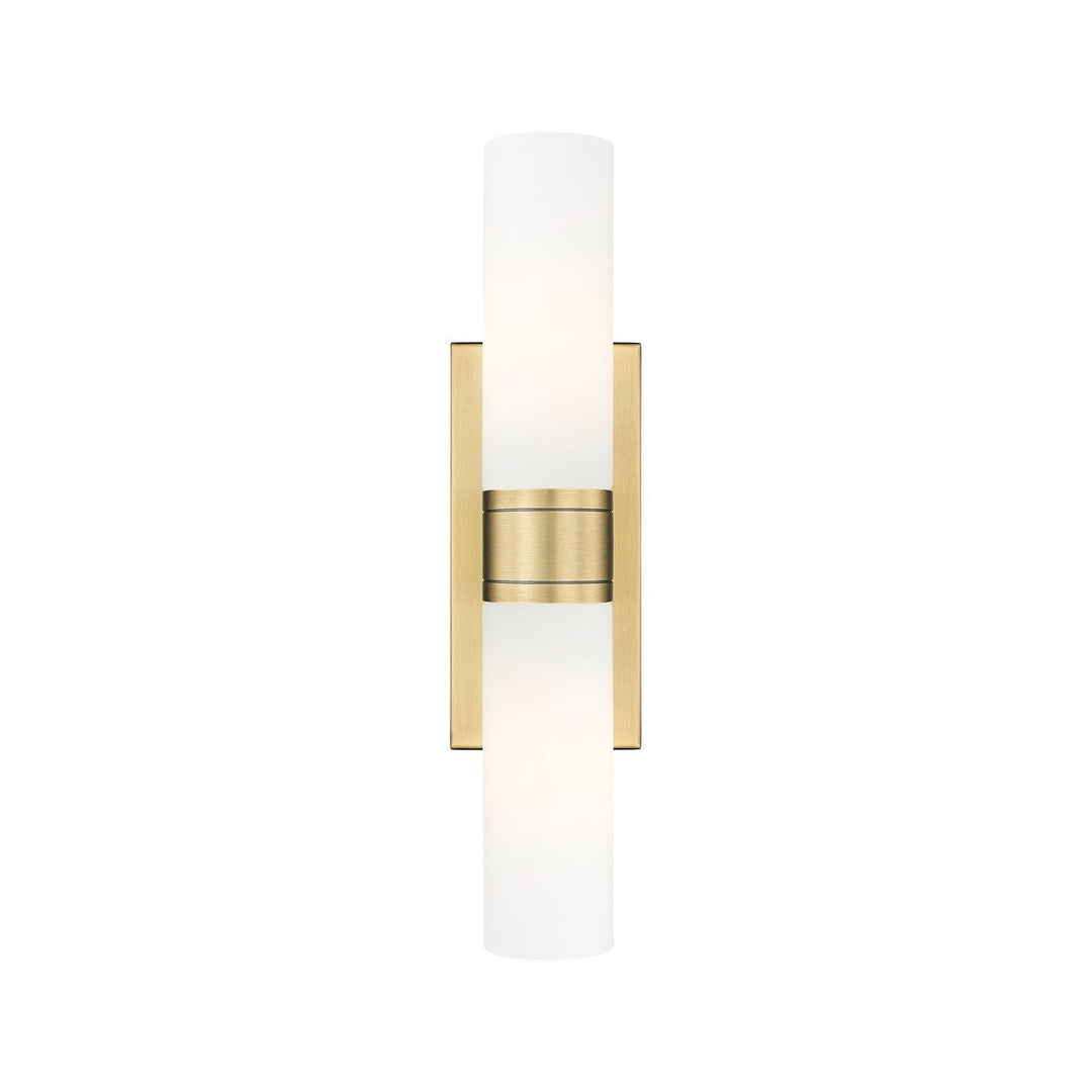 Innovations Downtown Urban 617-2W-BB-G617-8WH Bath Vanity Light 18 in. wide - Brushed Brass