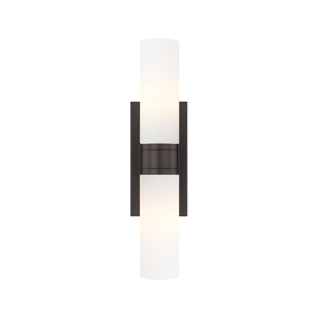 Innovations Downtown Urban 617-2W-OB-G617-8SWH Bath Vanity Light 18 in. wide - Oil Rubbed Bronze