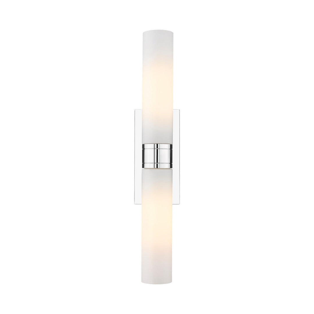 Innovations Downtown Urban 617-2W-PC-G617-11WH Bath Vanity Light 24 in. wide - Polished Chrome