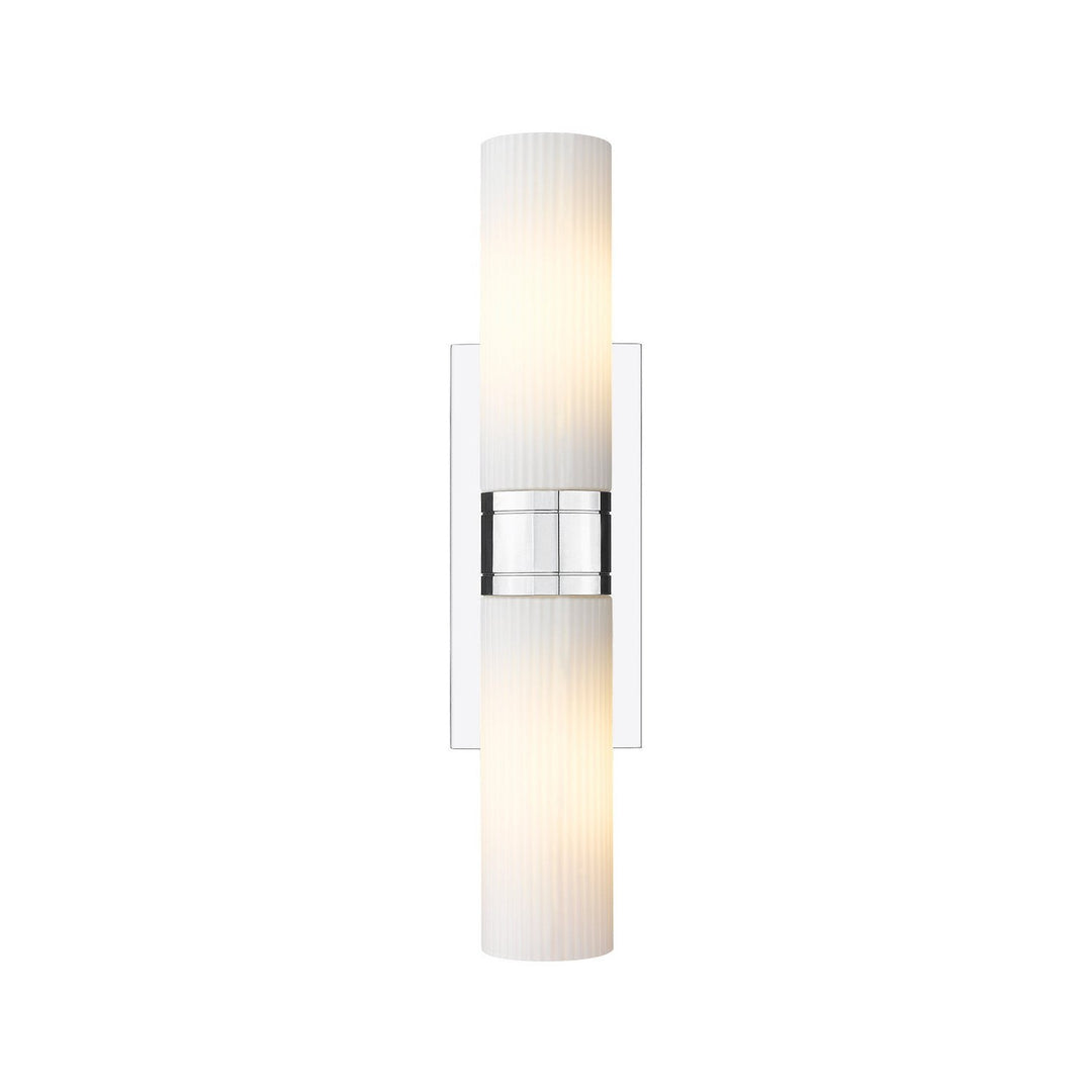 Innovations Downtown Urban 617-2W-PC-G617-8SWH Bath Vanity Light 18 in. wide - Polished Chrome