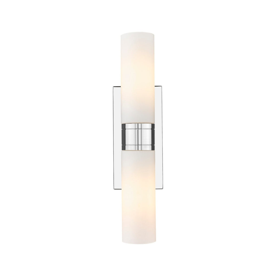 Innovations Downtown Urban 617-2W-PC-G617-8WH Bath Vanity Light 18 in. wide - Polished Chrome