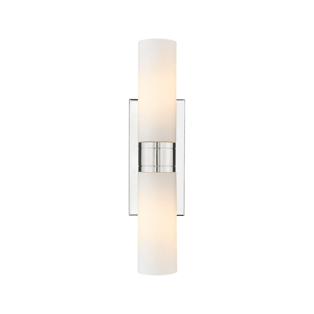 Innovations Downtown Urban 617-2W-PN-G617-8WH Bath Vanity Light 18 in. wide - Polished Nickel