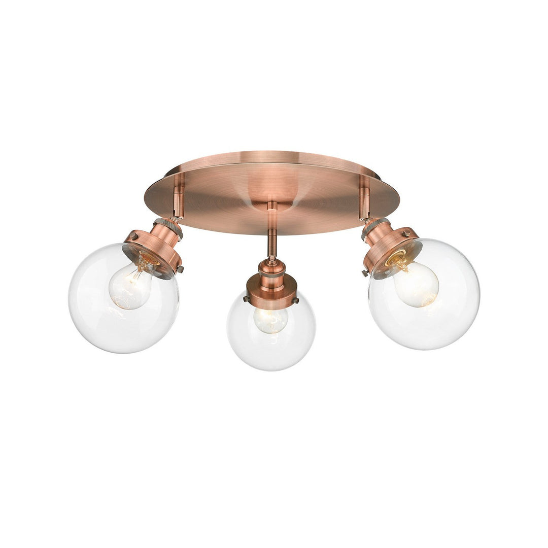 Innovations Downtown Urban 916-3C-AC-G202-6 Ceiling Light - Antique Copper