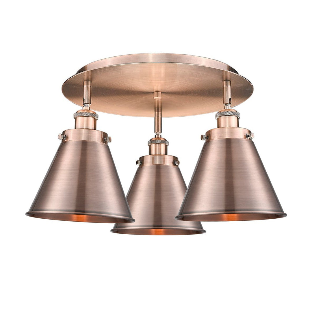 Innovations Downtown Urban 916-3C-AC-M13-AC Ceiling Light - Antique Copper