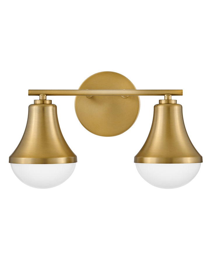 Lark Haddie 85512LCB Bath Vanity Light 15 in. wide - Lacquered Brass