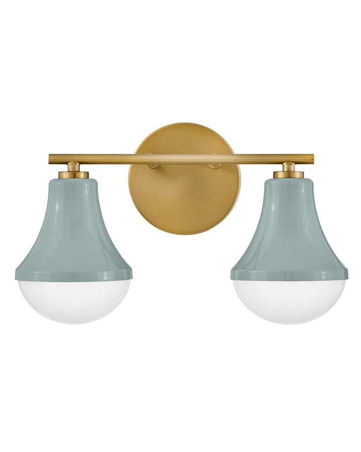 Lark Haddie 85512SF Bath Vanity Light 15 in. wide - Seafoam