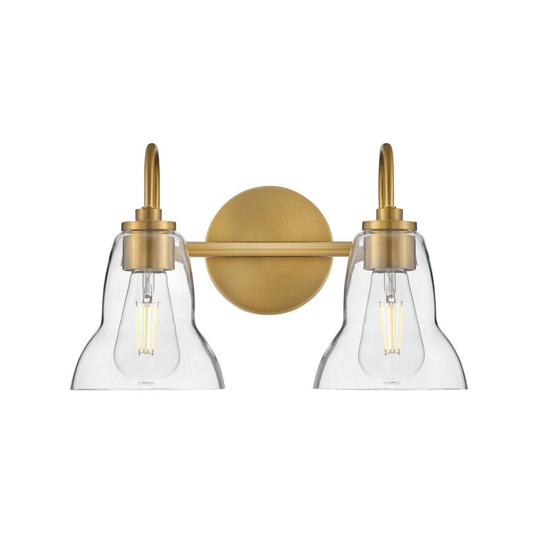 Lark Vera 85562LCB Bath Vanity Light 15 in. wide - Lacquered Brass