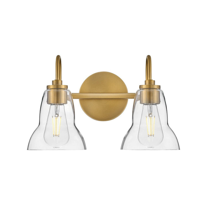 Lark Vera 85562LCB Bath Vanity Light 15 in. wide - Lacquered Brass