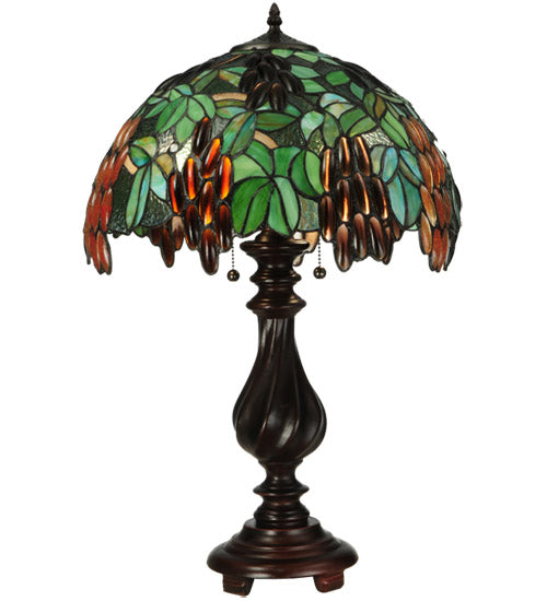 Meyda Tiffany Lighting 134529 Murlo Two Light Table Lamp Lamp Bronze / Dark