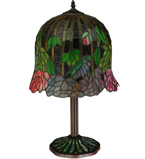Meyda Tiffany Lighting 134540 Tiffany Honey Locust Two Light Table Lamp Lamp Bronze / Dark