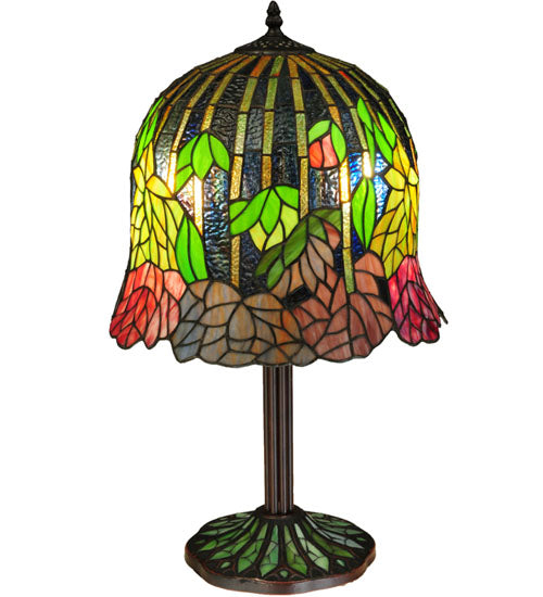 Meyda Tiffany Lighting 134540 Tiffany Honey Locust Two Light Table Lamp Lamp Bronze / Dark