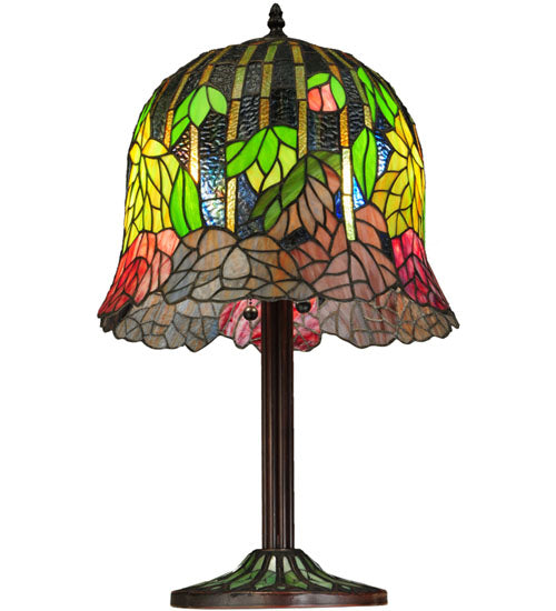 Meyda Tiffany Lighting 134540 Tiffany Honey Locust Two Light Table Lamp Lamp Bronze / Dark