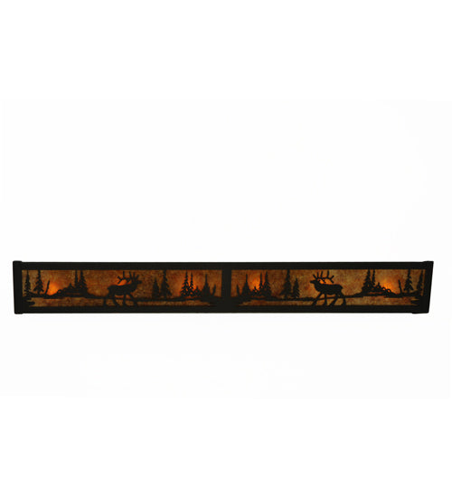 Meyda Tiffany Elk At Lake 134636 Bath Vanity Light 36 in. wide - Dark Roast