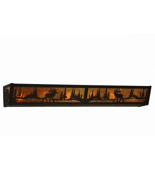 Meyda Tiffany Elk At Lake 134636 Bath Vanity Light 36 in. wide - Dark Roast