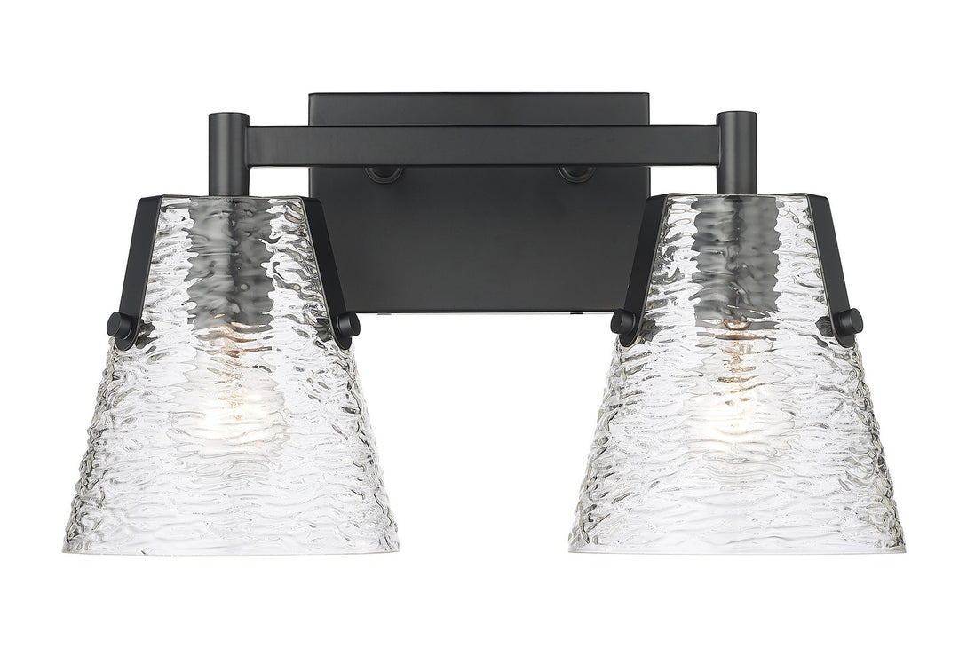 Z-Lite Analia 1101-2V-MB Bath Vanity Light 17 in. wide - Matte Black