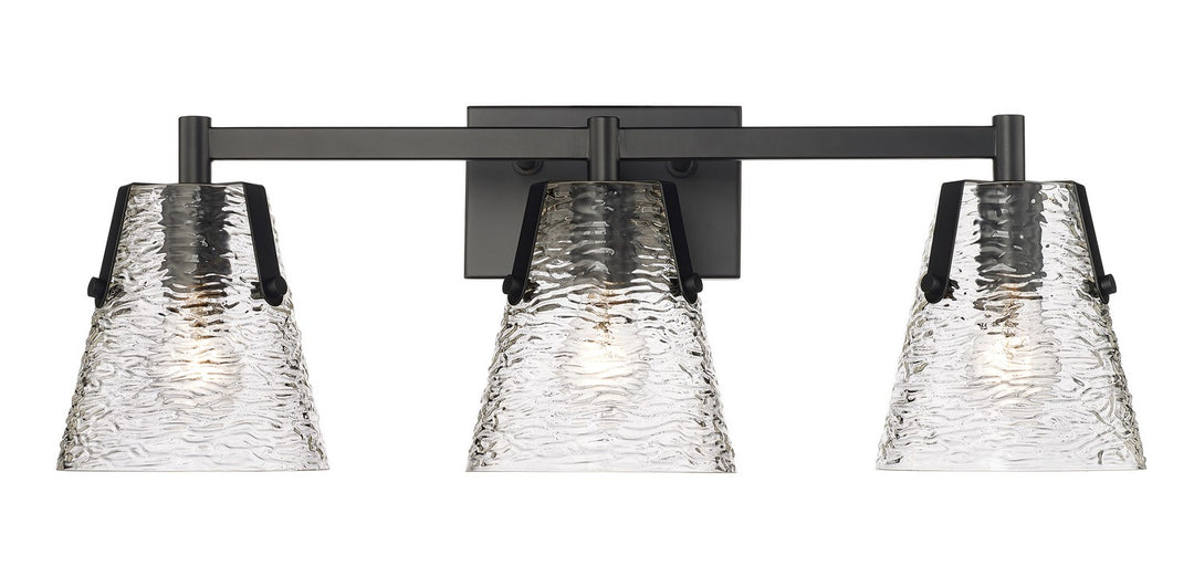 Z-Lite Analia 1101-3V-MB Bath Vanity Light 27 in. wide - Matte Black