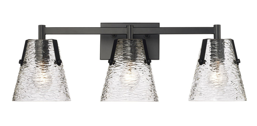 Z-Lite Analia 1101-3V-MB Bath Vanity Light 27 in. wide - Matte Black