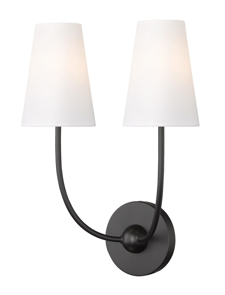Z-Lite Shannon 3040-2S-MB Wall Sconce Light - Matte Black