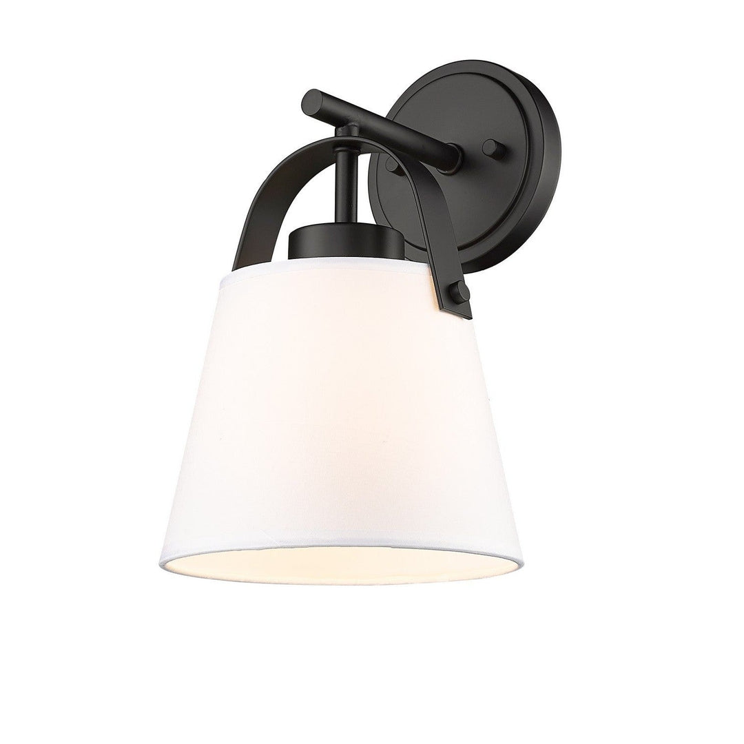 Z-Lite Z-Studio Linen Pendant 743-1S-MB Wall Sconce Light - Matte Black