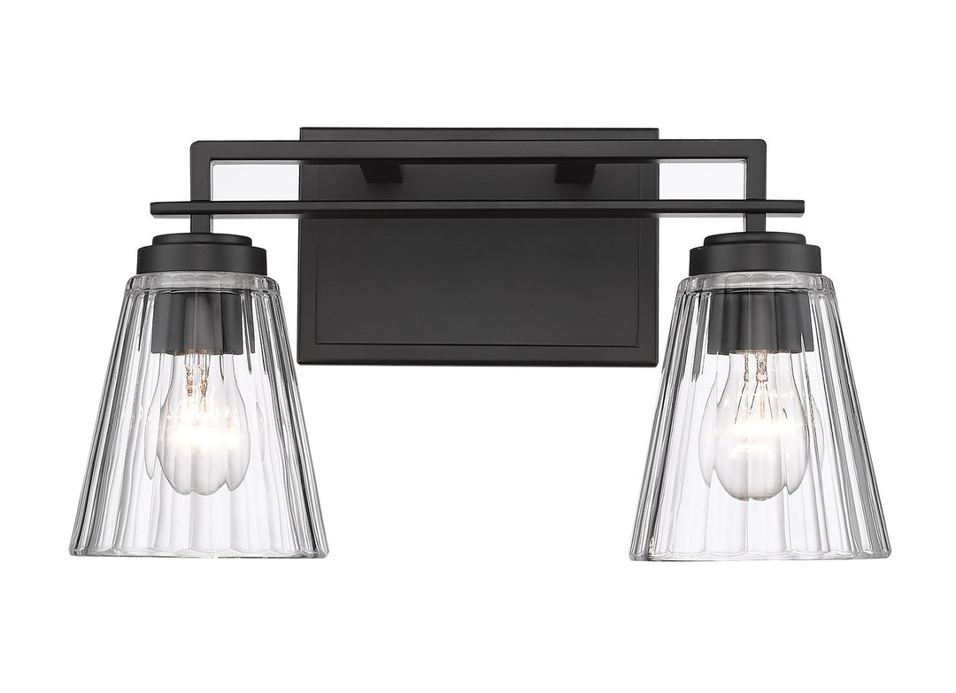 Z-Lite Lyna 823-2V-MB Bath Vanity Light 16 in. wide - Matte Black