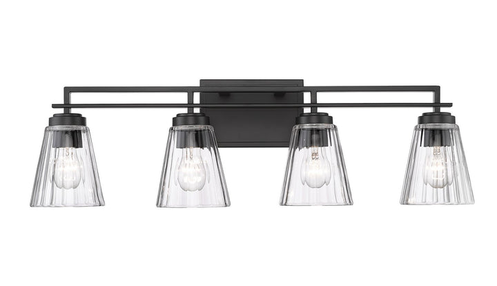 Z-Lite Lyna 823-4V-MB Bath Vanity Light 31 in. wide - Matte Black