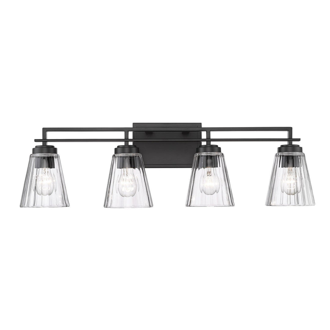 Z-Lite Lyna 823-4V-MB Bath Vanity Light 31 in. wide - Matte Black