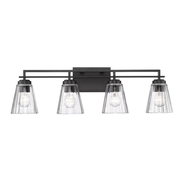 Z-Lite Lyna 823-4V-MB Bath Vanity Light 31 in. wide - Matte Black