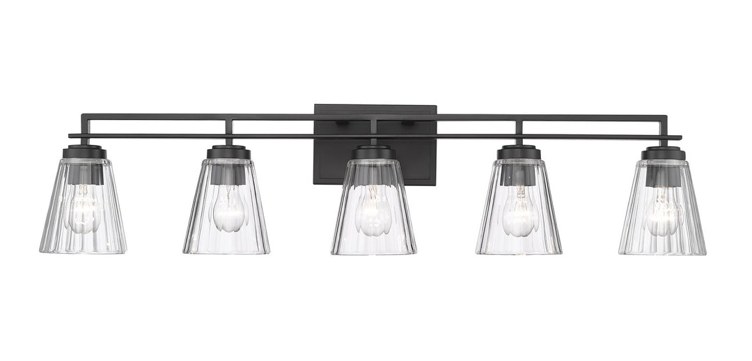 Z-Lite Lyna 823-5V-MB Bath Vanity Light 39 in. wide - Matte Black