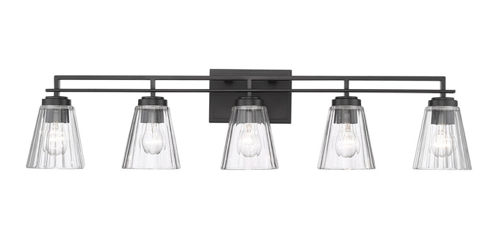 Z-Lite Lyna 823-5V-MB Bath Vanity Light 39 in. wide - Matte Black