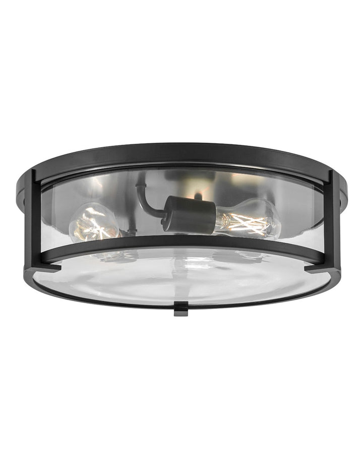 Hinkley Lowell 3243BK-CL Ceiling Light - Black with Clear glass