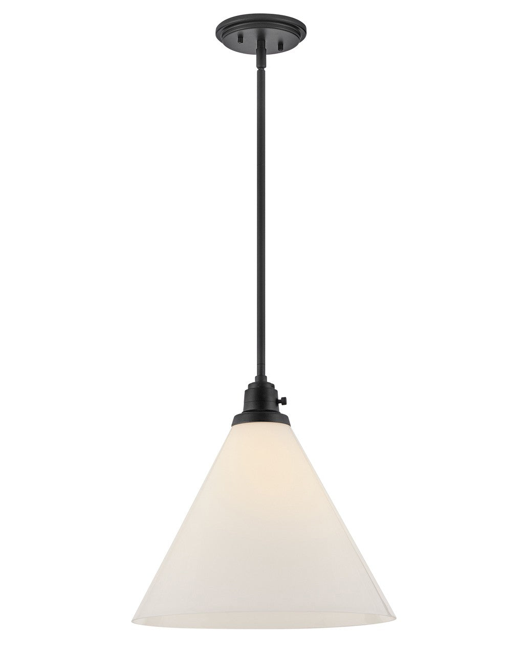 Hinkley Arti 3694BK-CO Pendant Light - Black with Cased Opal glass