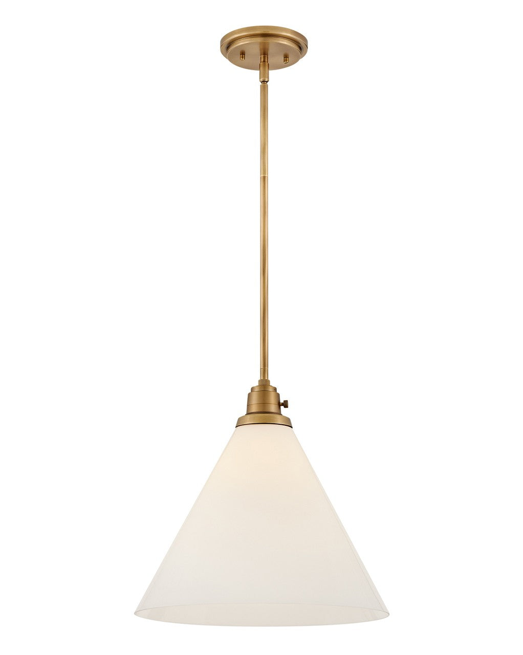 Hinkley Arti 3694HB-CO Pendant Light - Heritage Brass with Cased Opal Glass