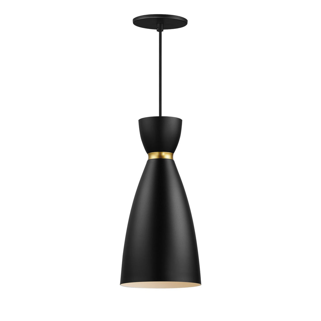 Maxim Carillon 11301BKSBR Pendant Light - Black / Satin Brass