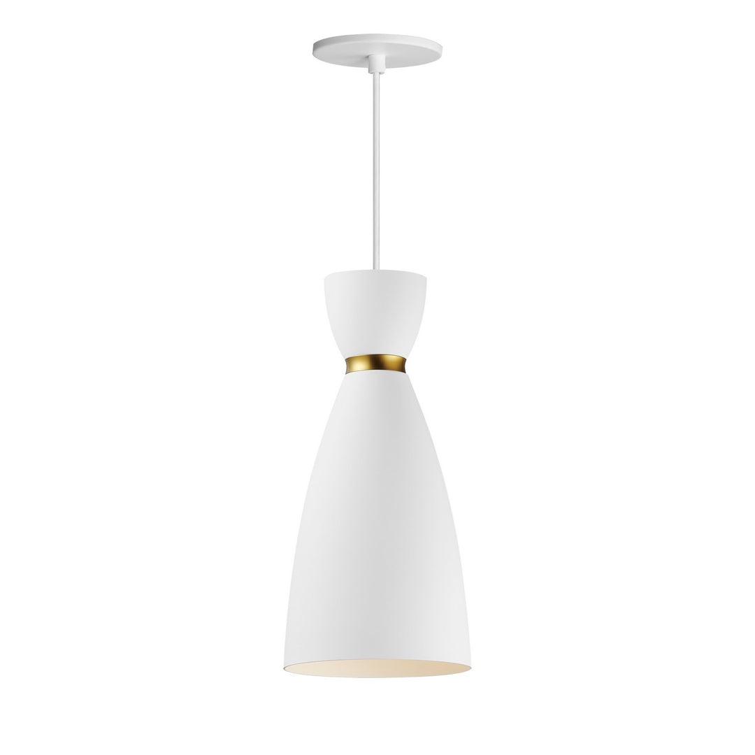 Maxim Carillon 11301WTSBR Pendant Light - White/Satin Brass