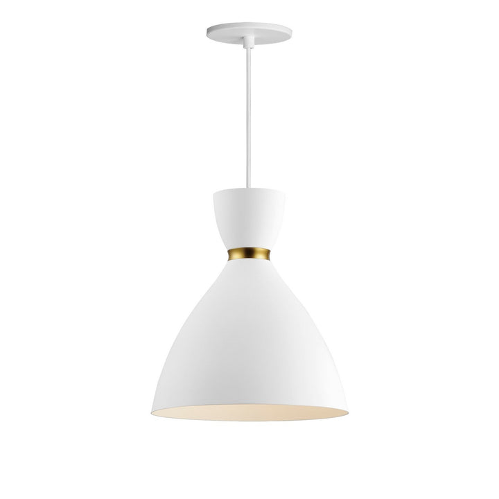 Maxim Carillon 11302WTSBR Pendant Light - White/Satin Brass