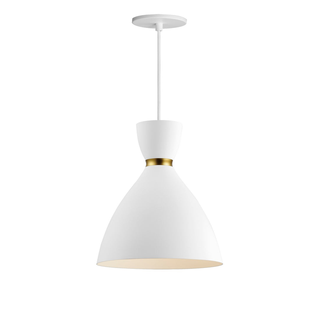 Maxim Carillon 11302WTSBR Pendant Light - White/Satin Brass