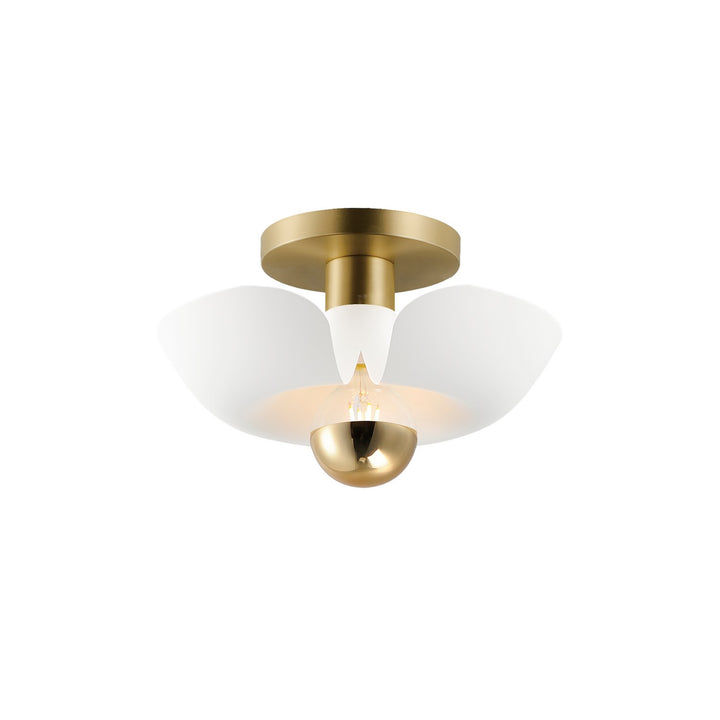 Maxim Poppy 11390WTSBR Ceiling Light - White/Satin Brass