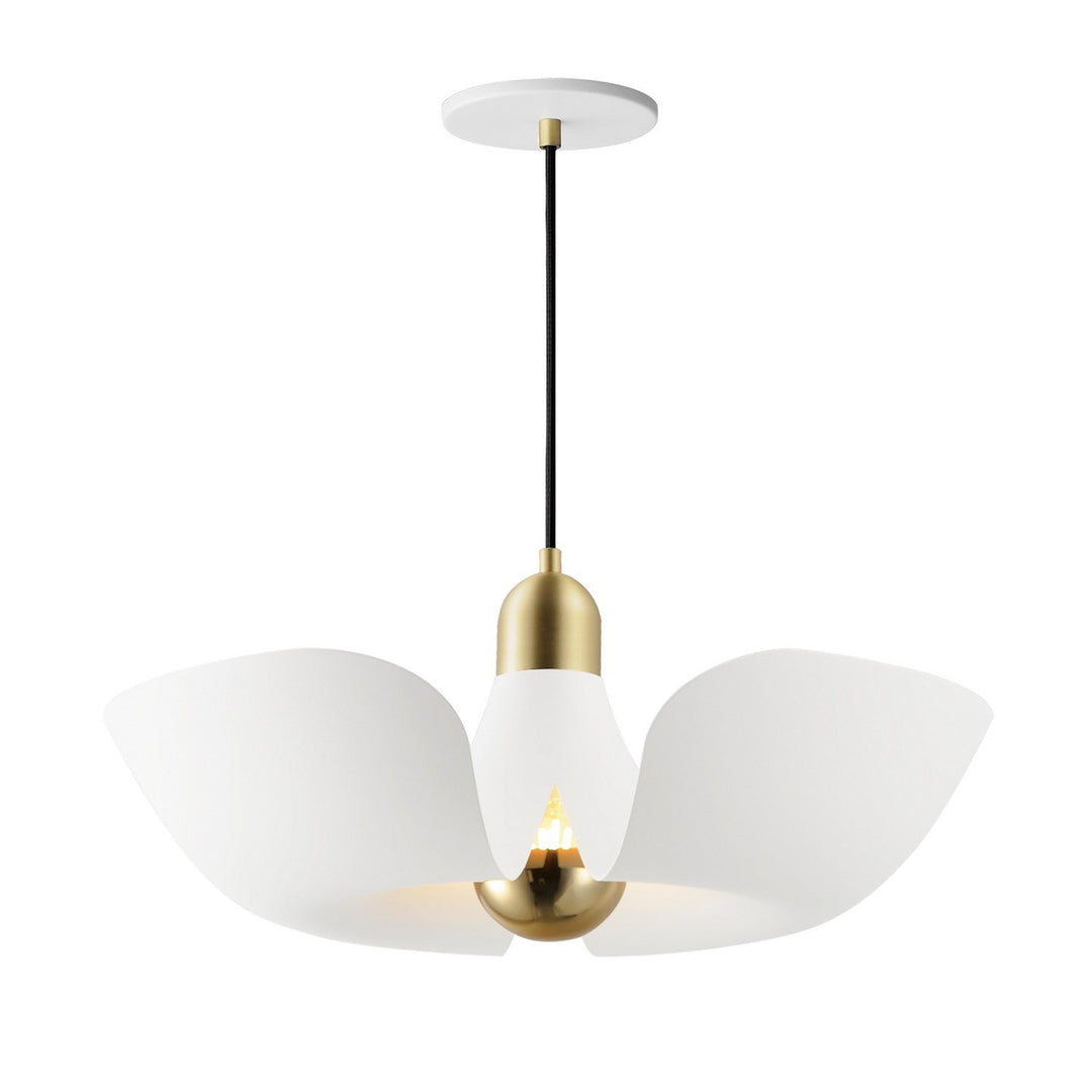 Maxim Poppy 11392WTSBR Pendant Light - White/Satin Brass