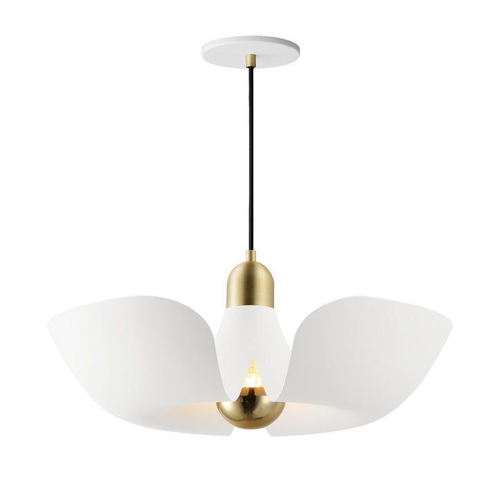 Maxim Poppy 11392WTSBR Pendant Light - White/Satin Brass