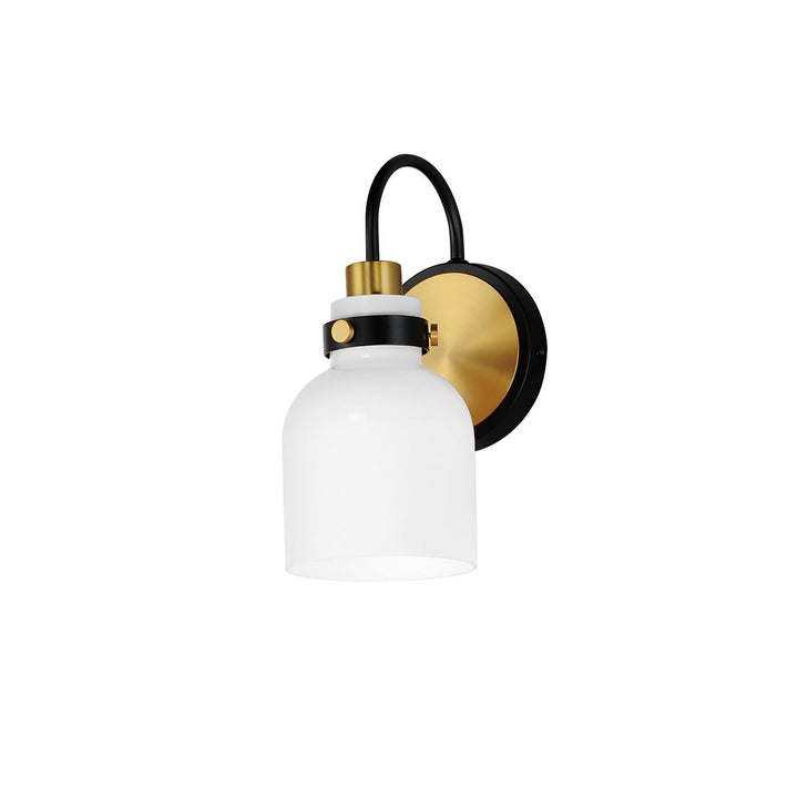 Maxim Milk 12331WTBKSBR Wall Sconce Light - Satin Brass