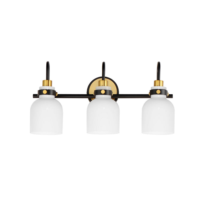 Maxim Milk 12333WTBKSBR Bath Vanity Light 22 in. wide - Satin Brass
