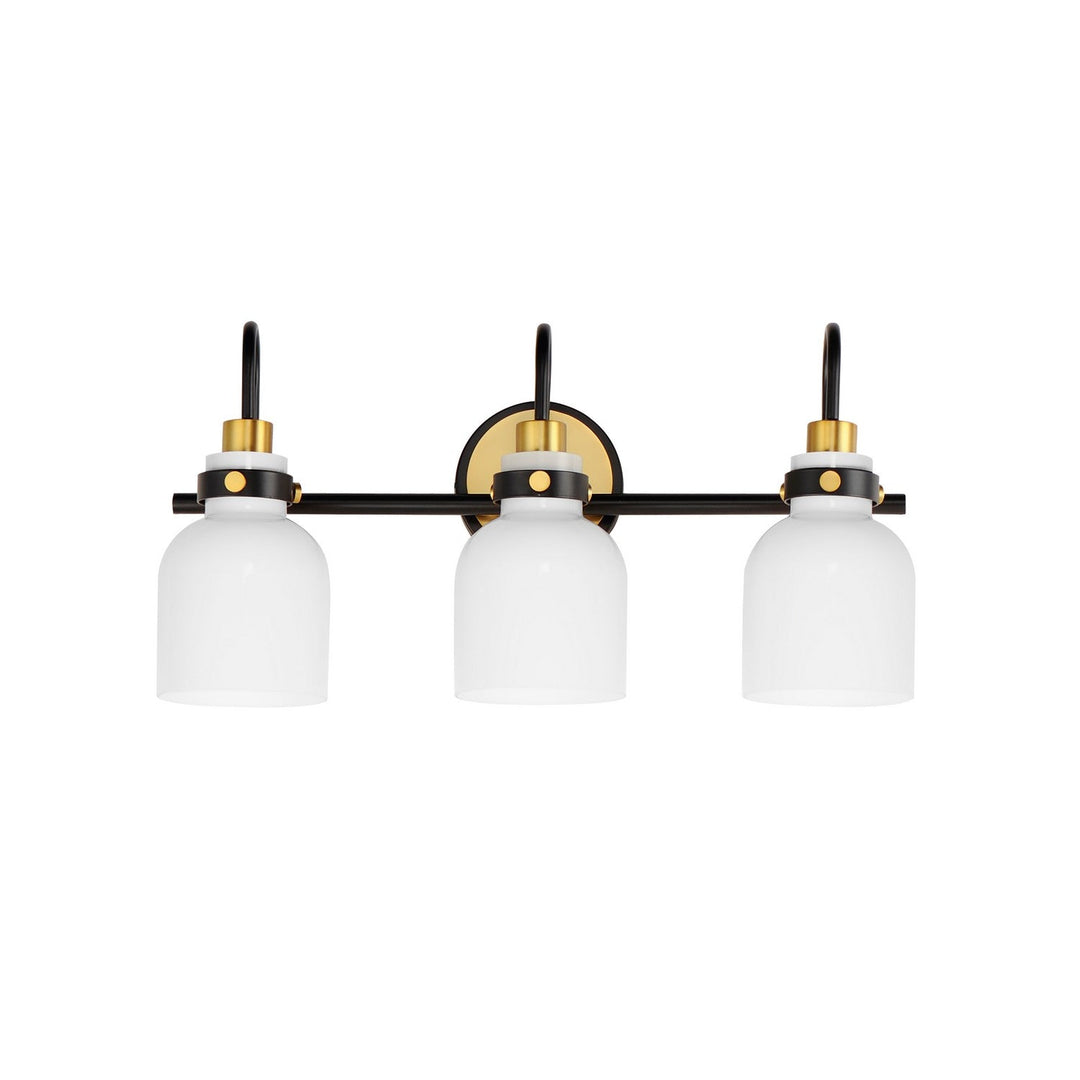 Maxim Milk 12333WTBKSBR Bath Vanity Light 22 in. wide - Satin Brass